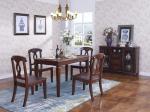 Rubber Wood Home dining room furniture Long and round dining table with 4/6