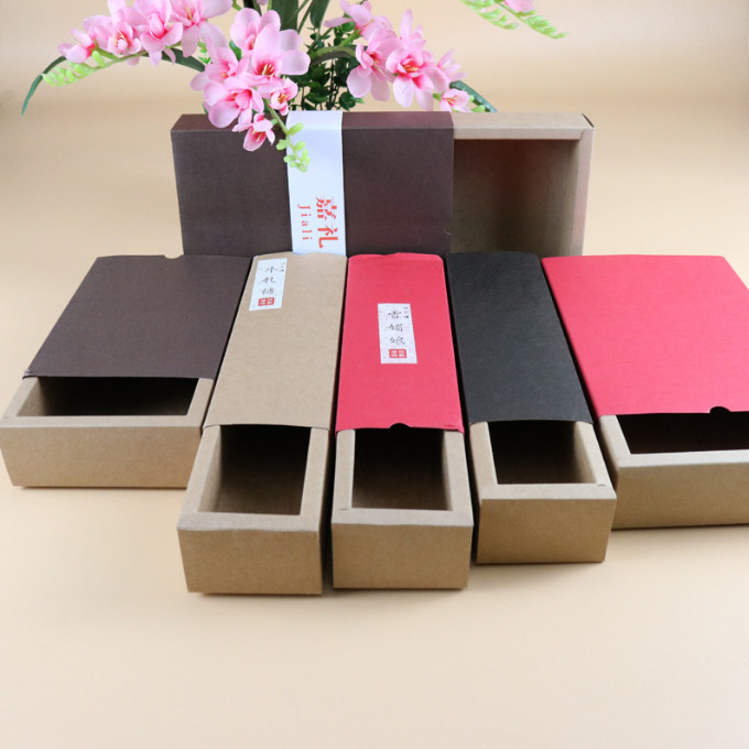 Recyclable Custom Printed Paper Box Varnishing Paper Drawer Gift Box