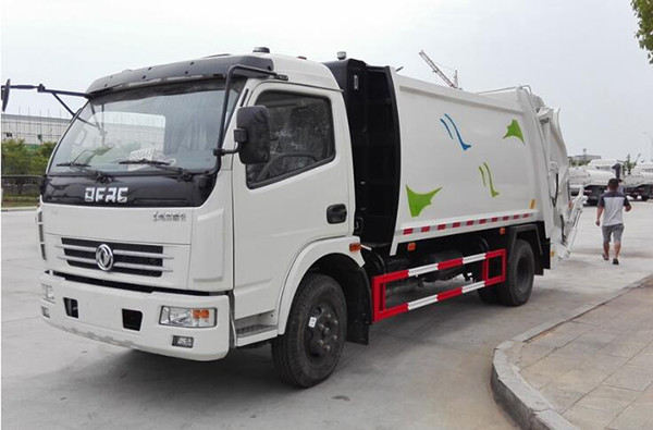Quality Dongfeng 4*2	Garbage Compactor Truck 120Hp Self Loading and Discharge Garbage Truck for sale