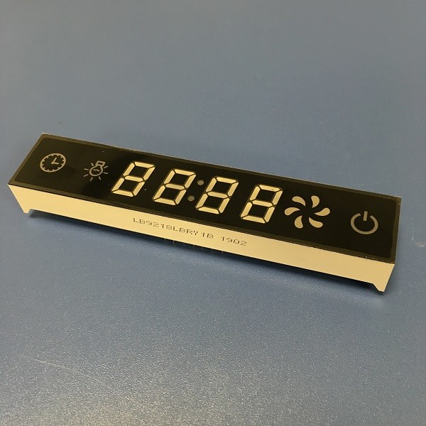 Multicolour Common Cathode 7 Segment Display module for kitchen hood