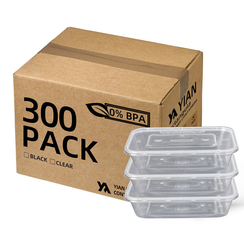 PP Disposable Packing Bento Box, Freezer Microwavable Plastic Container With Lid Eco Food Packaging Boxes Biodegradable