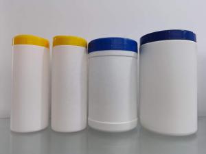 China 180mm HDPE Cleaning Wipes Bucket Bottle With White Lids wholesale