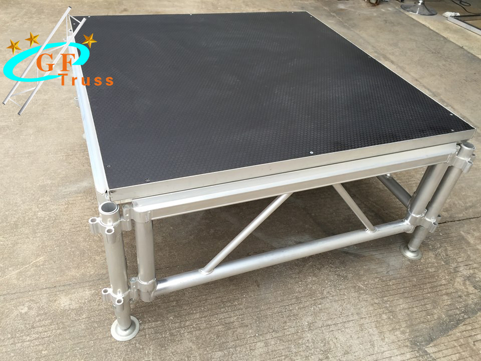 Aluminum truss stage platform Trailer Mobile Portable Glass Wedding Stage Platform for Sale