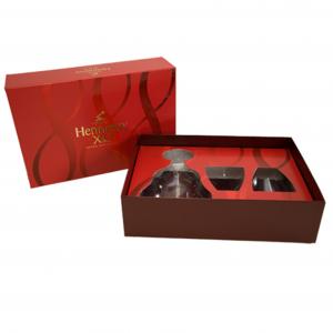 China Set Of XO Box Red Matte Drawer-Shaped Box Design Rigid Paper Box Spot UV wholesale