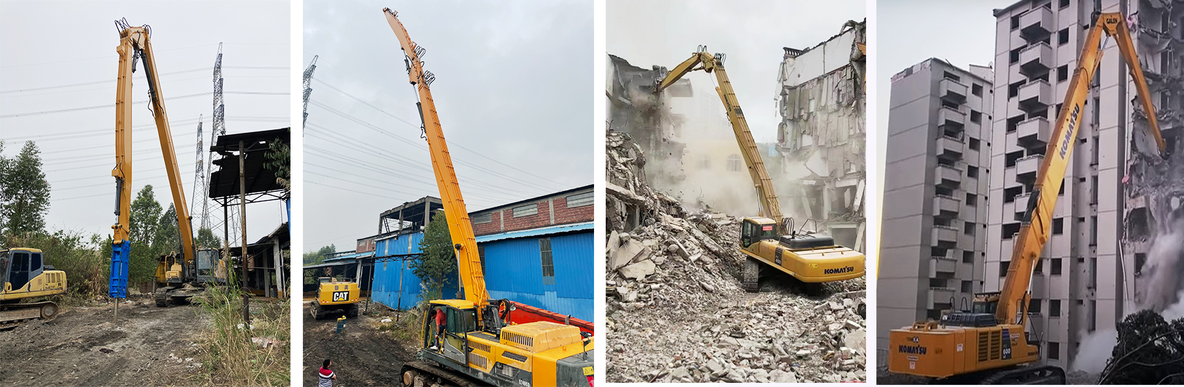 High Reach Demolition Equipment Boom Arm Multi Functional Excavator Boom