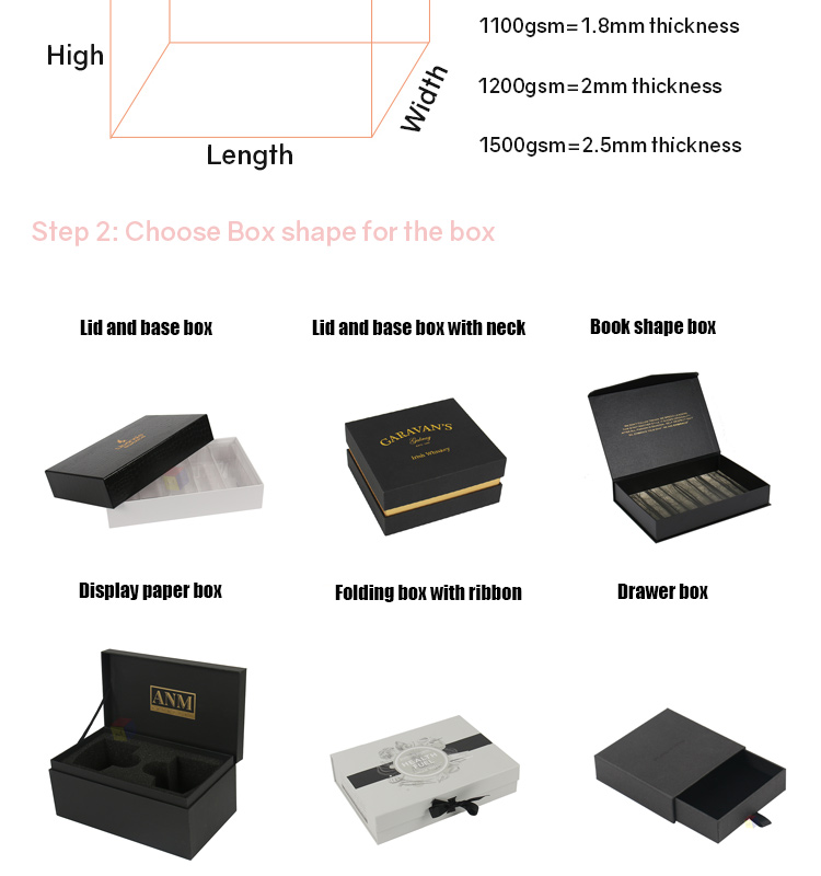 Custom Printed Logo Credit Business Card Box for Gift Packaging in 138 L *108 W *18 H mm