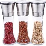 Manual 192mm 277g 180ml Stainless Steel Salt Grinder