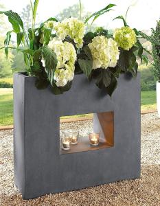 China Fiber Clay Pots, Outdoor Pots, Garden Pots PS16 // Cream, Dark Grey, Light Grey, wholesale