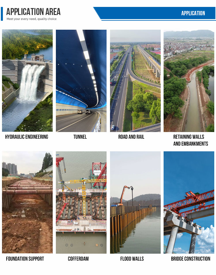 Customizable Alloy Sheet Piles Construction Z Type Sheet Pile ASTM GB Standard