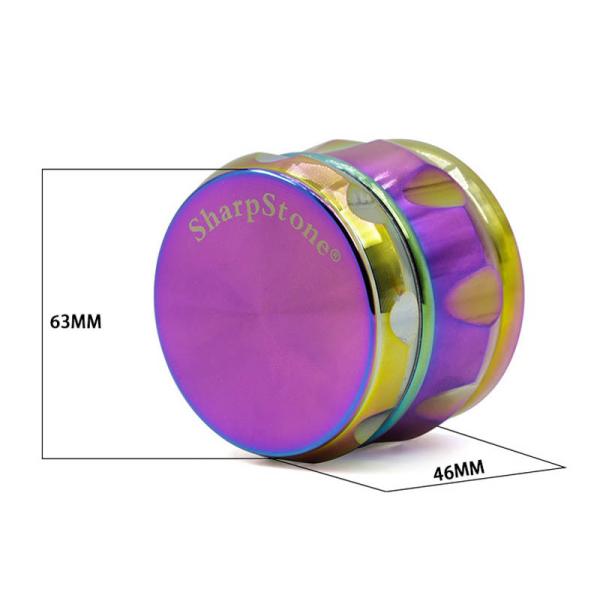 Drum Type Sharpstone Grinder , Ice Blue Zinc Alloy Cool Weed Grinders