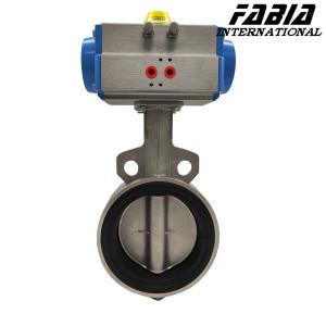 China 4 Inch 3 Inch Pneumatic Clamp Butterfly Valve Stainless Steel Body wholesale