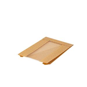 China Flexo Printing Brown Kraft Food Packaging Paper Bags With Window For Bakery Takeaway wholesale