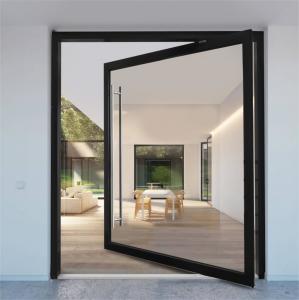 China Ultra Clear Insulated Aluminum Glass Partitions For Spring Pivot Door wholesale