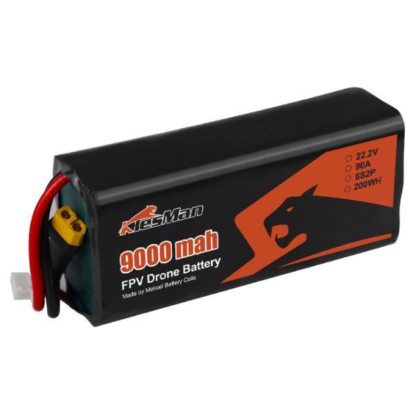 Molicel 6S2P P45B INR-21700 FPV Battery Pack 22.2V 9000mAh for Low Temperature