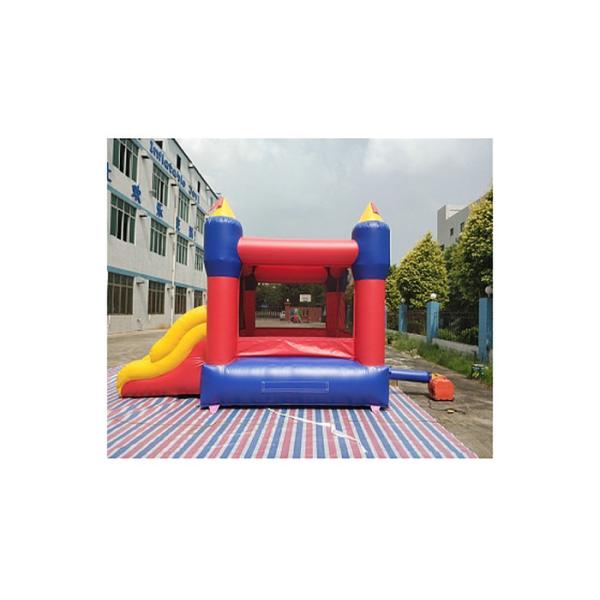 Attractive Three Slide Inflatable Bouncer Combo Pencil Shaped Silk Printing
