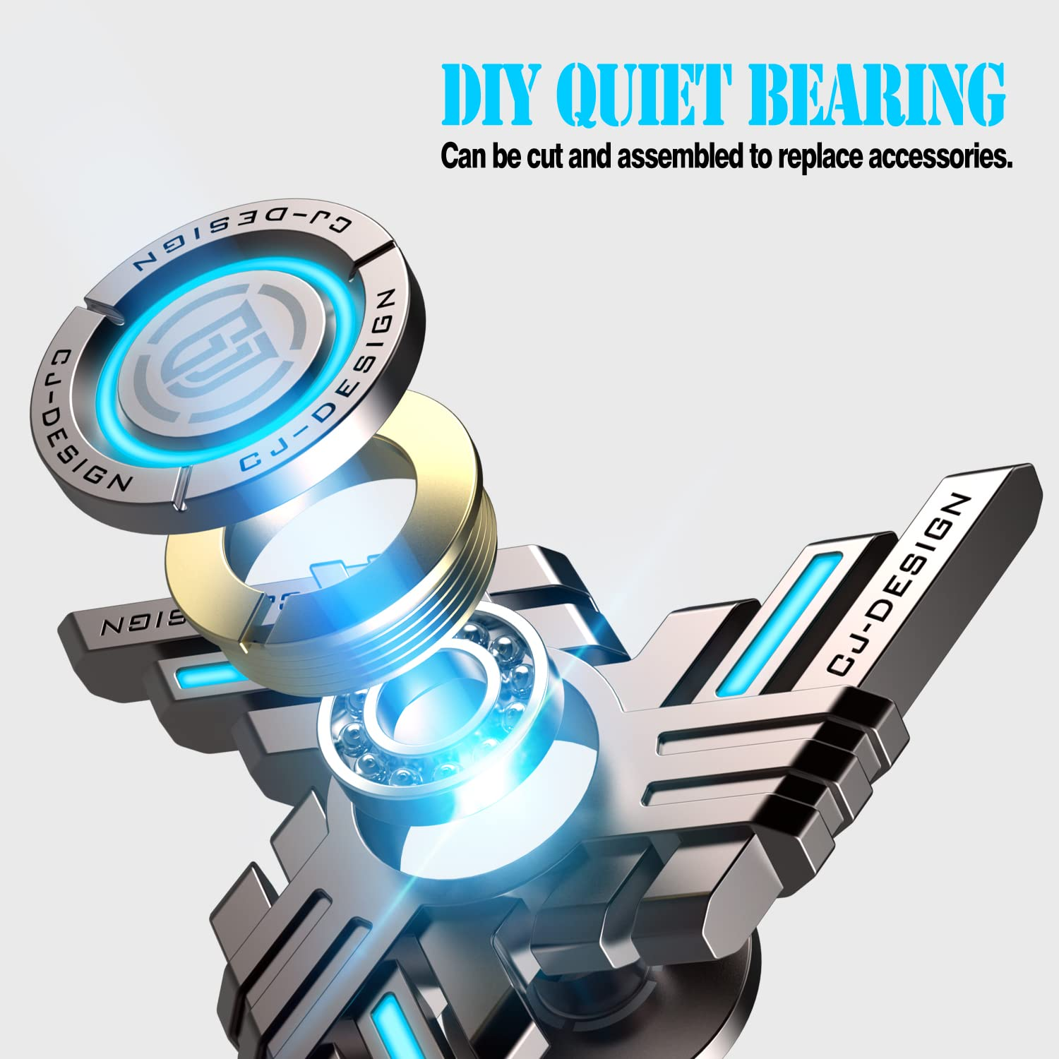 Metal Fidget Spinner Puzzle Anti-Anxiety Toy for Release Pressure and Stress Relief