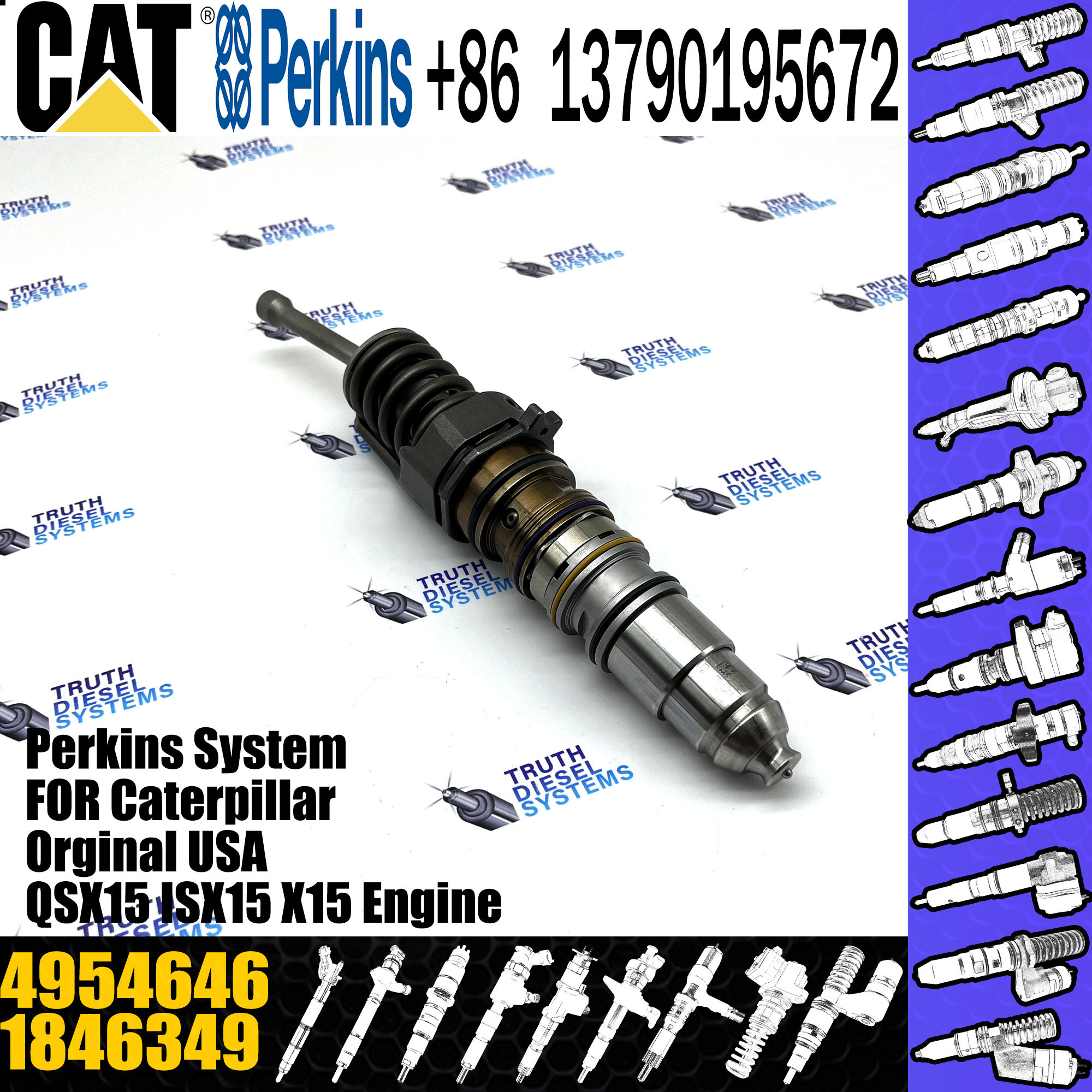 CUMMINS QSX Diesel Engine Injector 1846349 570015 579258 In Fuel Injection System