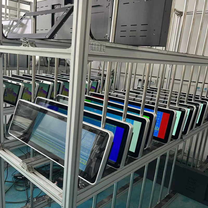 Custom Supermarket Square Advertising bar LCD panel Wall Mounted Hanging Stretched Bar LCD Displays