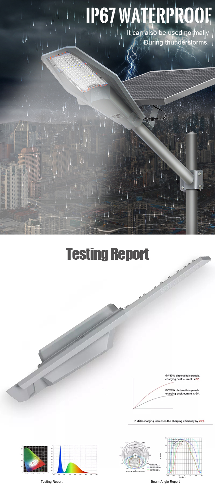Lighting Solutions Service 100W 300W 400W Solar Street Light for Outdoor Road Waterproof