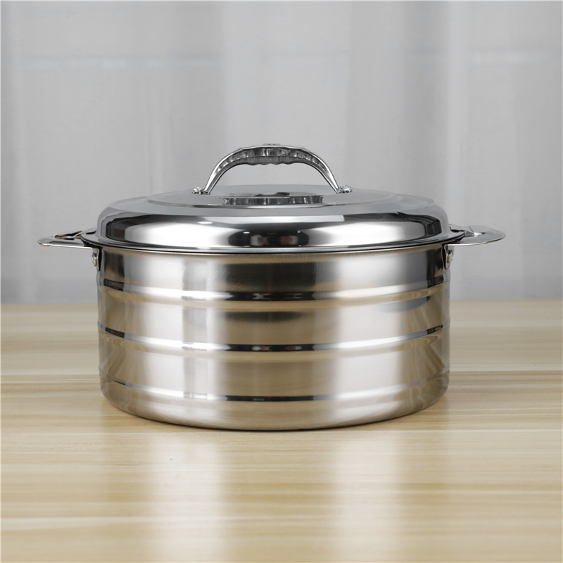 Stainless Steel Double Wall Stock Pot 410 Lunch Box Food Container Storage with Lid