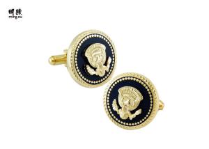 China 3D Embossed Creative Custom Mens Cufflinks Metal Material 19g Weight wholesale