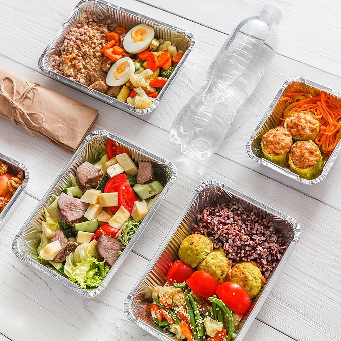 Disposable Special Feature Aluminum Foil Containers for Christmas Catering Meal Prep