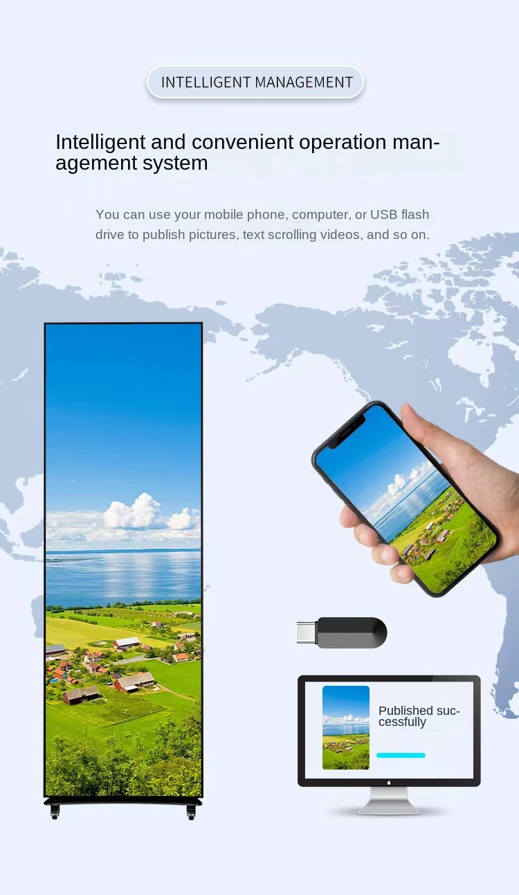 Indoor P3 LED Display Mirror Poster For Events Airport Shopping Mall Advertising Mirror