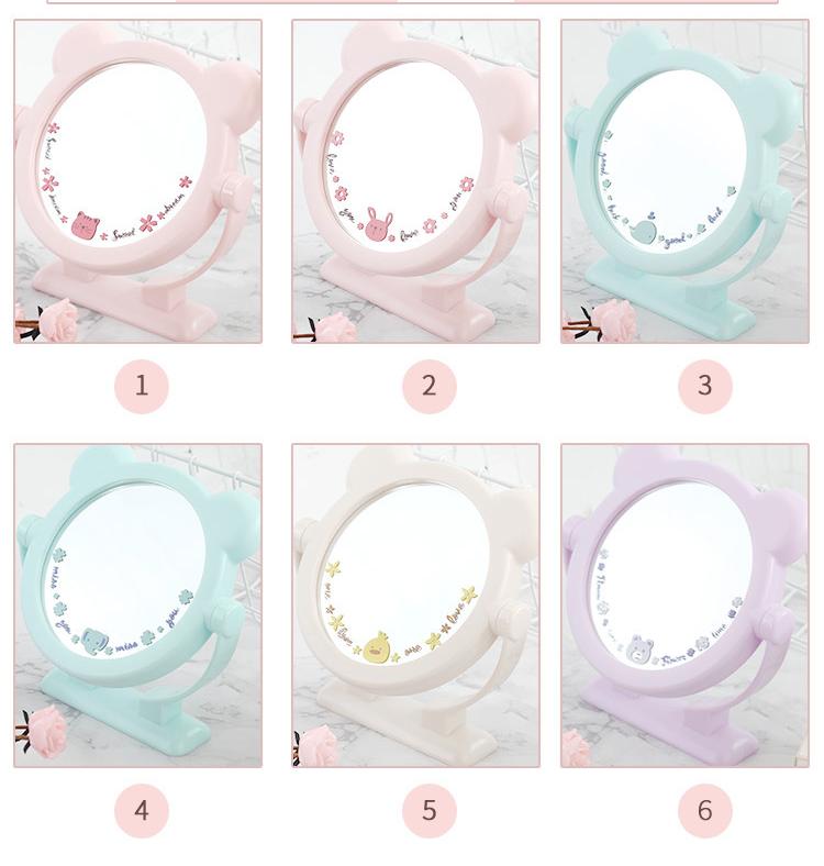 Customizable Circle Pocket Makeup Square Dressing Mirror for Home Decor