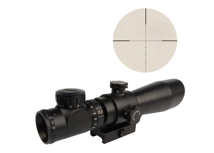 ANS 3 - 9X40E Illuminated Reticle Scope 1 / 2MOA Matte Finish With Side Rail