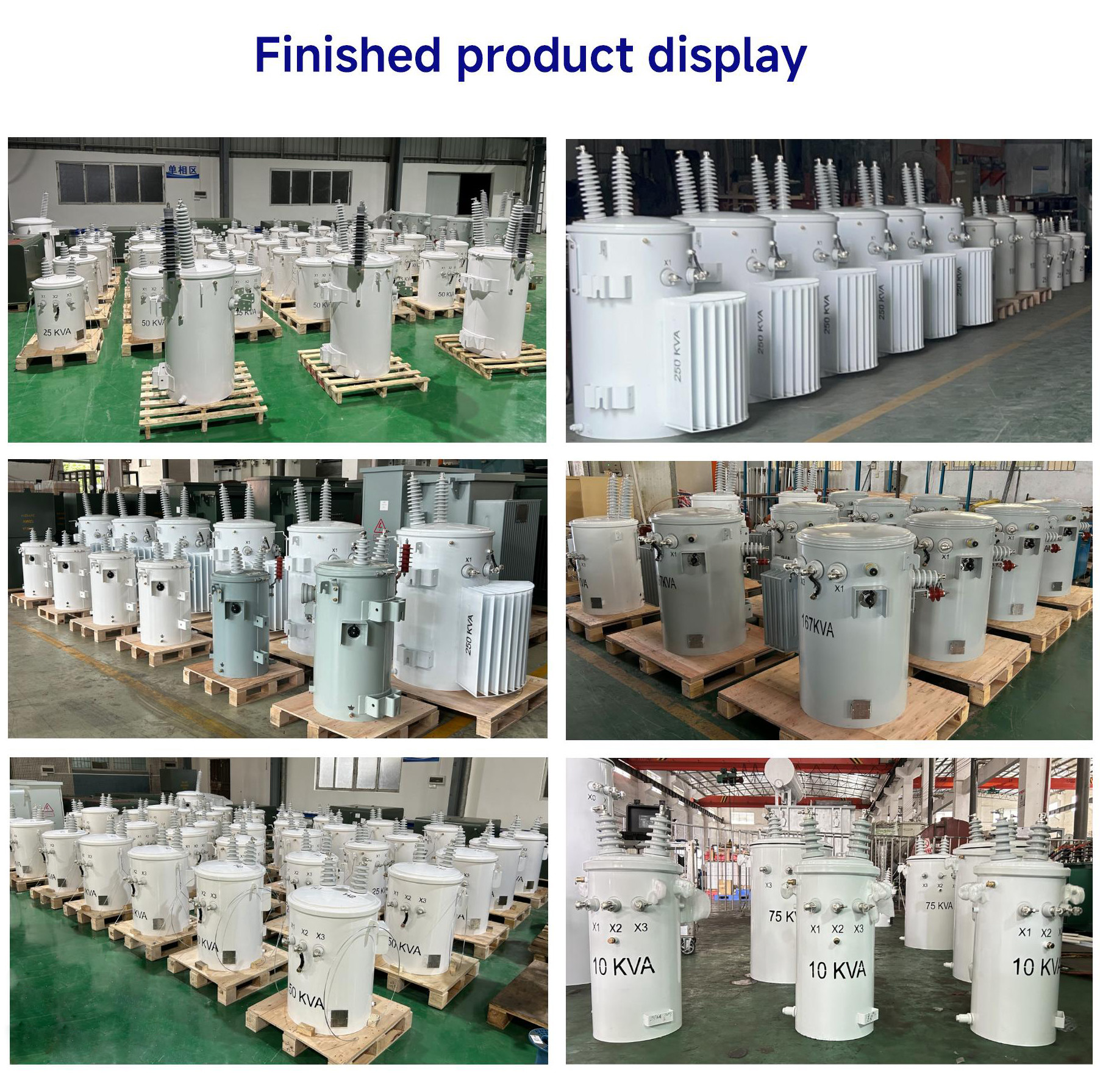 75kva Pole Mounted Transformer Oil Immersed 22860V Electrical Power Transformer