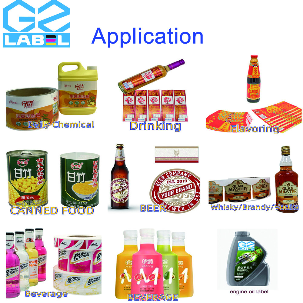 Customizable Glossy Bottle Label Waterproof Beverage Label Printing