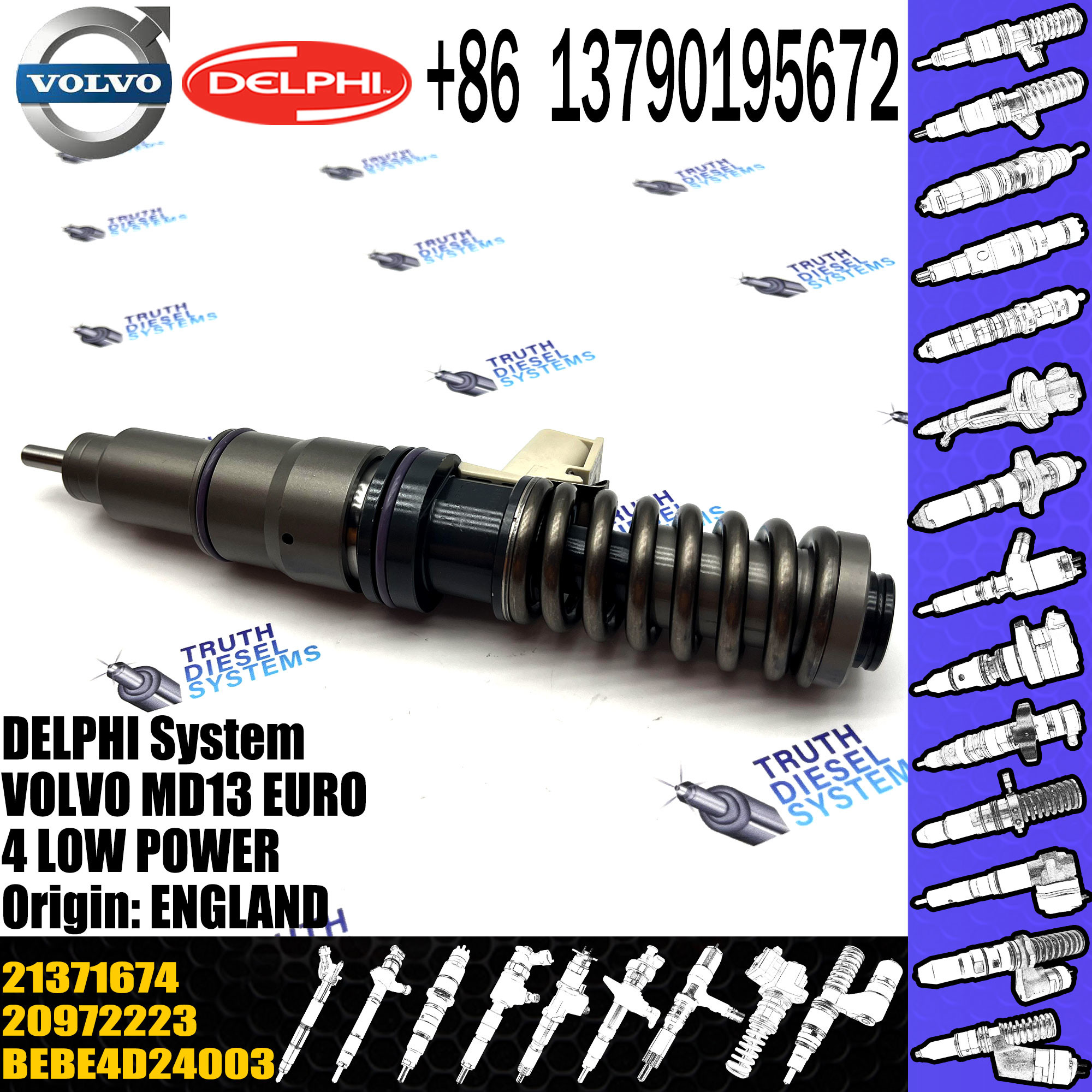 Diesel common rail Fuel Injector 21371674 BEBE4D24003 21371674 for VOL 21340613 85003265 E3 EUI MD13