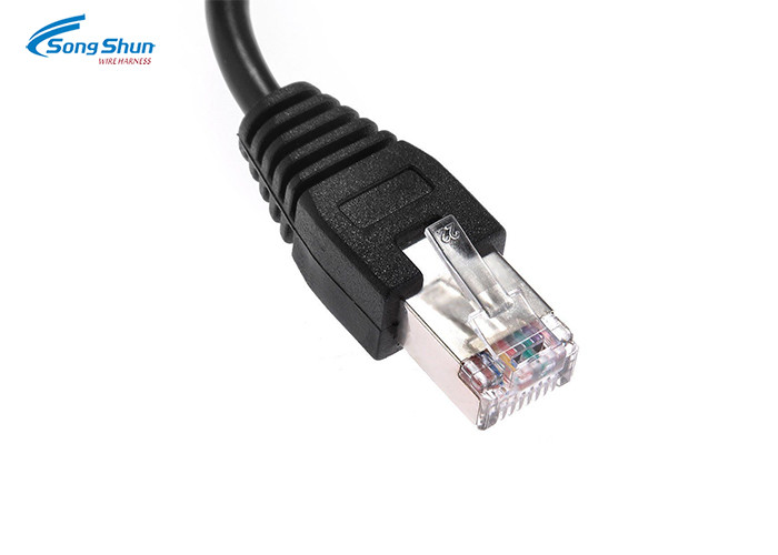 Grey Green Network Patch Cord Foil Twisted Pair Shielded RJ45 8P8C Modular Plug