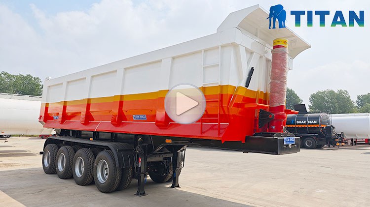 TITAN 4 Axle Hydraulic Tipper Trailer  Tipper Semi Trailer for Sale Near Me
