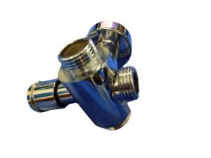 China 1/2X1/2X3/4 Wall Mounted Bathroom Shower System Chrome-Plated Lead Free Brass Diverter ,Commercial Plumbing Products wholesale