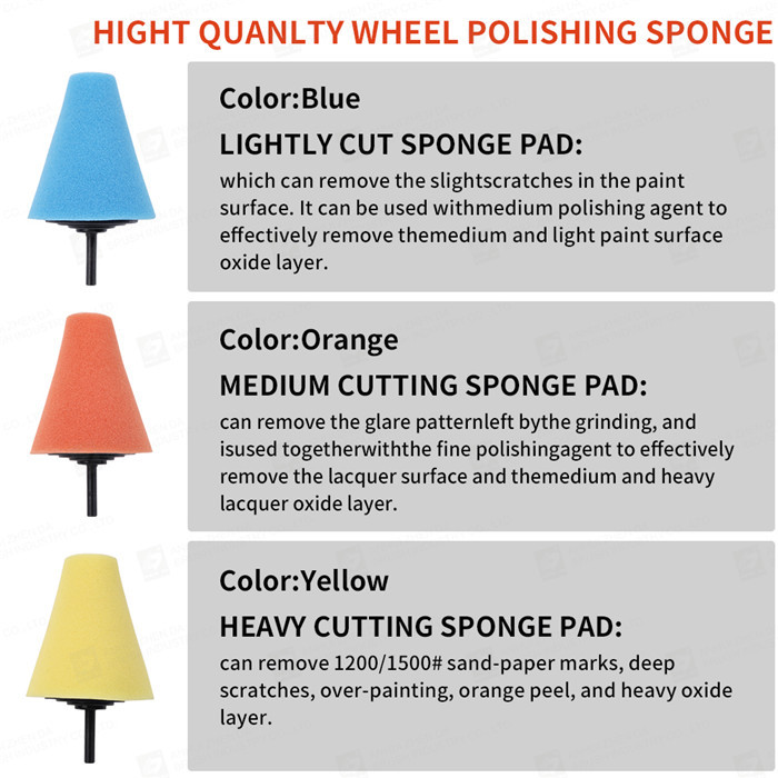 180g 3 Inch Car Polishing Sponges For Drill Car Polisher Wheel Hub
