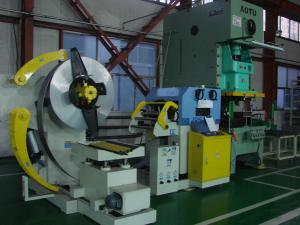 China CNC Steel Decoiler And Straightener Punching Metal NC 1.5T Coil Feed Line wholesale