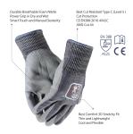 Winter Steel Fiber Strings Spandex Polyester Anti Vibration Cut Resistant Gloves