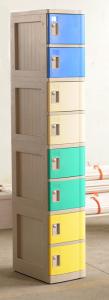 China Yellow ABS Coin Collect Lockers , Anti UV Aging 8 Tier Lockers For Employee wholesale
