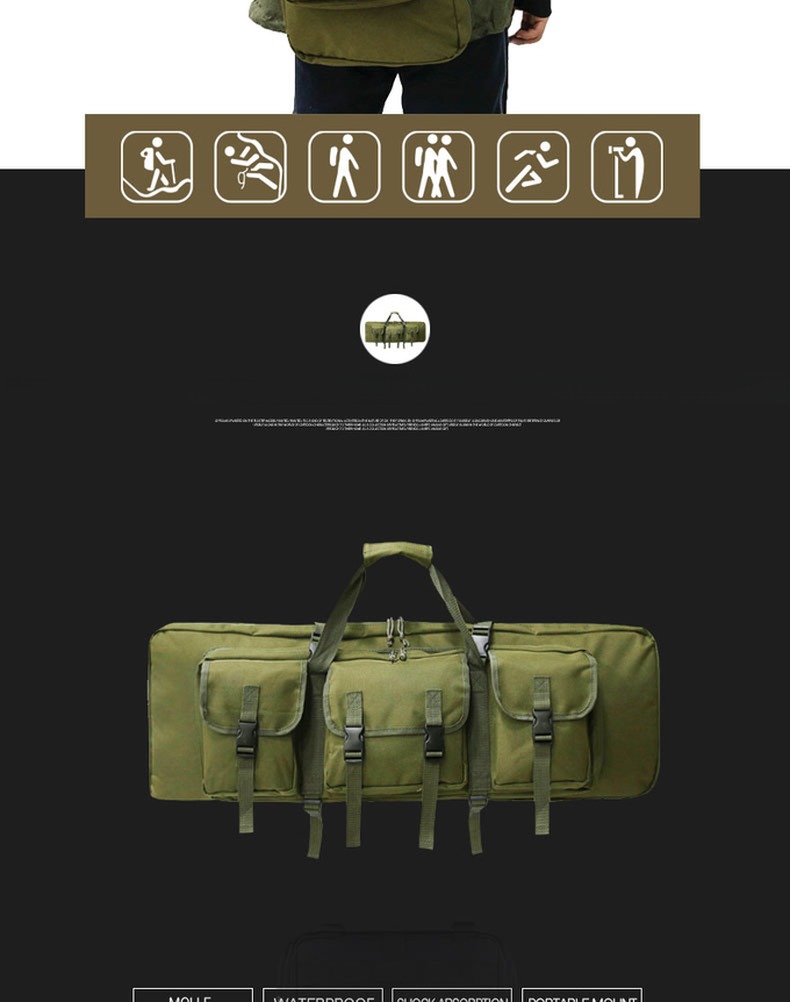 Outdoor Camping Backpack with 3 Bags Molle Bag and Polyester Material