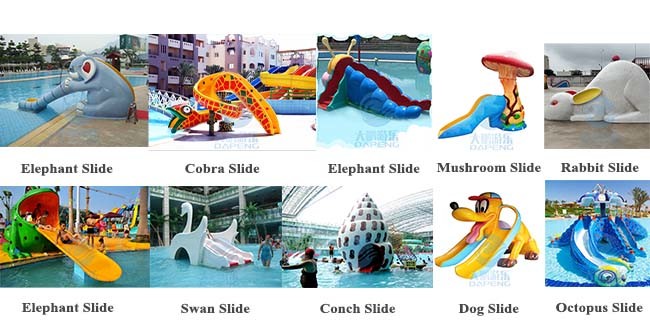 Commercial Mini Pool Slide Fiberglass Water Park Pool Slide Anti Static For Hotel