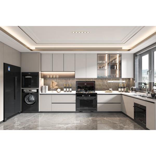 Professional One-Stop Multiple Design Modern Dark Colors Modular Kitchen Furniture Stainless Steel Kitchen Cabinet Sets