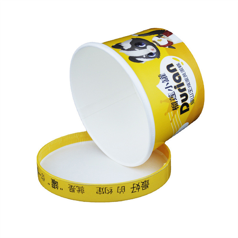PE Paper 6Oz Frappe Individual Ice Cream Cups With Wooden Spoons