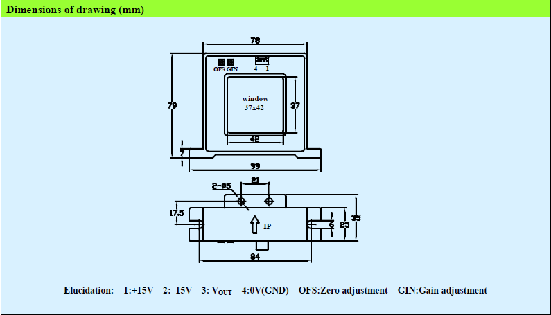 Low Inductance Open Loop Current Sensor , 1500A Input Precision Current Transducer