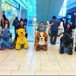 Hansel amusement games 4 wheels electric walking stuffed animals bike