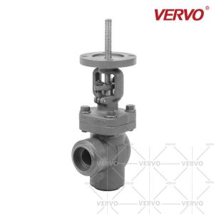 China Electric Polished Rod Angle Globe Valve 800LB Socket Welded wholesale