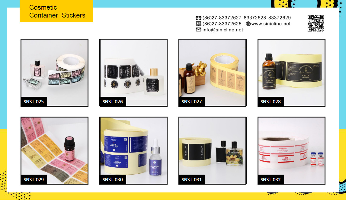 Recycled White Plastic Sticker Labels Labels For Cosmetic Beauty