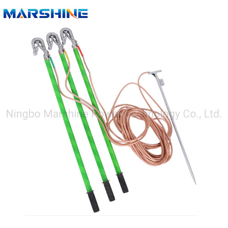 Telescopic Short Circuiting Discharge Ground Rod with Ground Lead/Wire
