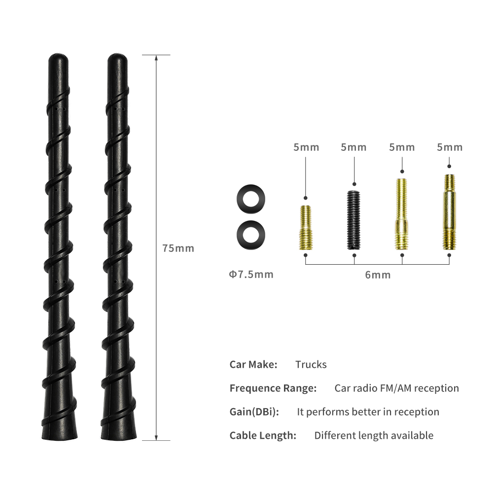 136-174mhz Universal Transmitter Mobile Digital Amateur Loop Dipole Ham AM FM Car Auto Radio Antenna