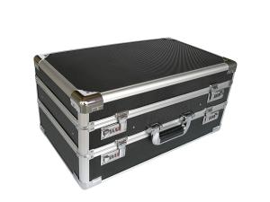 China Double Opened Aluminum Hard Case With Black Diamond Panel wholesale
